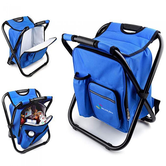 Multi-Function Chair with Cooler Bag Backpack Picnic Cooler Chair