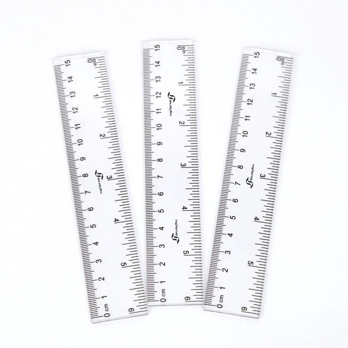  Plastic Transparent 6" Ruler